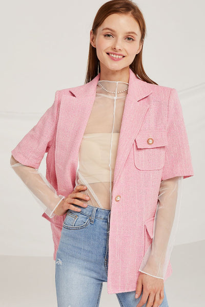 Leah Pearl Button Jacket