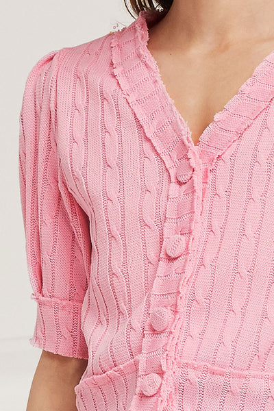 Mackenzie Puff Sleeve Crop Cardigan