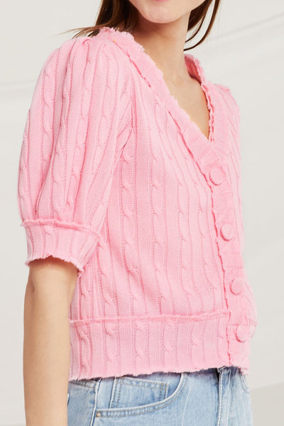 Mackenzie Puff Sleeve Crop Cardigan