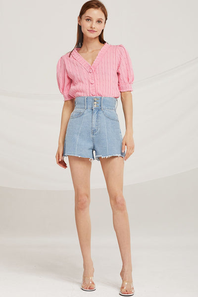 Clara High Waist Denim Shorts