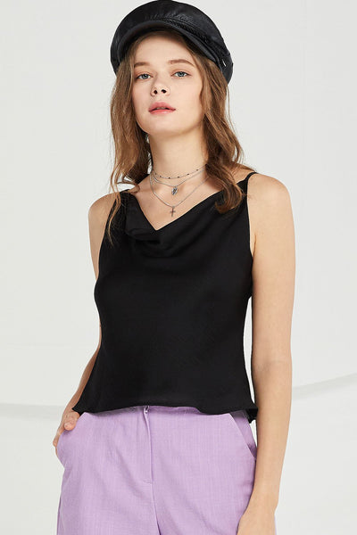 Trinity Cowl Neck Cami Top by STORETS