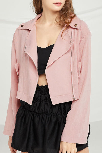 Vivienne Linen Biker Jacket