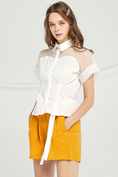 Sara Organza Panel Shirt