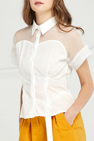 Sara Organza Panel Shirt