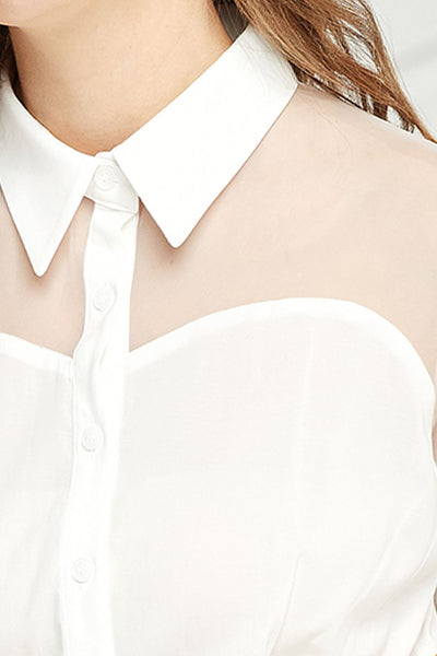 Sara Organza Panel Shirt