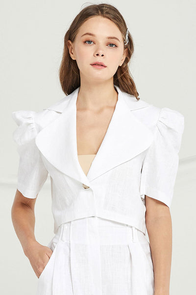 Melody Puff Sleeve Crop Jacket