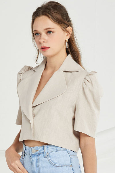 Melody Puff Sleeve Crop Jacket