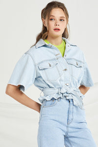 Camille Crop Denim Jacket by STORETS