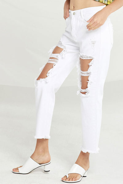 Amara Distressed Cutout Jeans