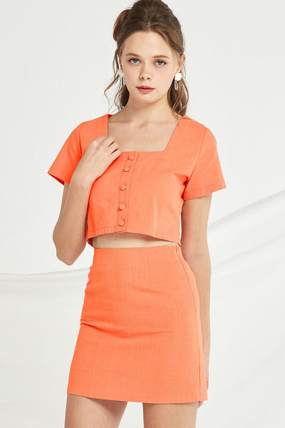 Josephine Crop Top And Skirt Set