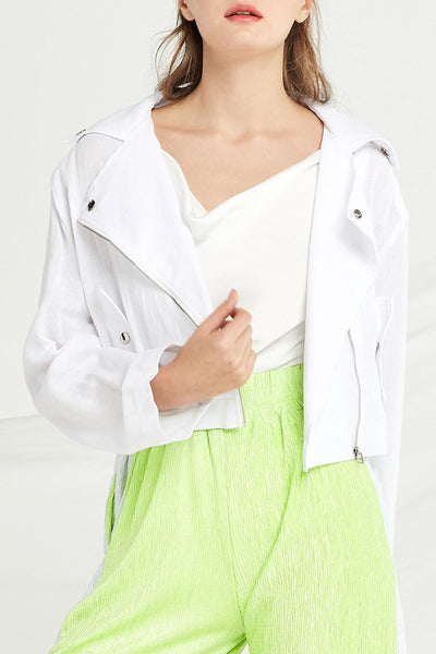 Vivienne Linen Biker Jacket