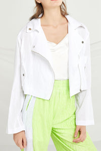 Vivienne Linen Biker Jacket by STORETS