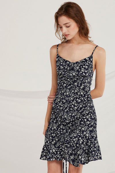 Jillian Floral Lace-Up Back Dress