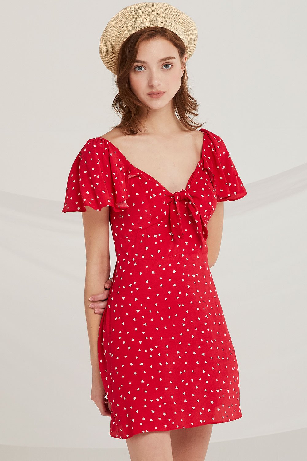 Carmen Heart Print Dress by STORETS