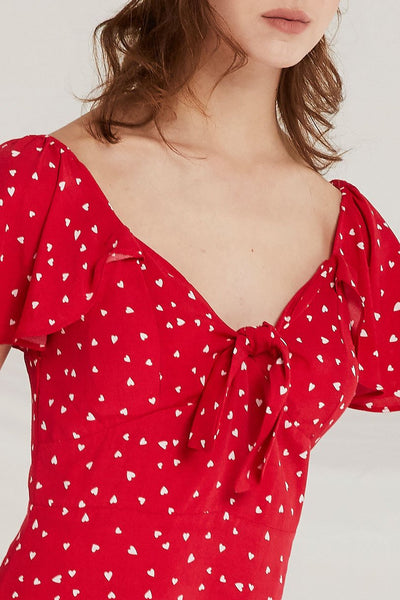 Carmen Heart Print Dress