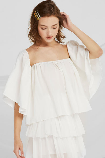 Estrella Off-the-Shoulder Flounce Top