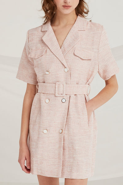 Gia Tweed Blazer Dress w/ Belt by STORETS