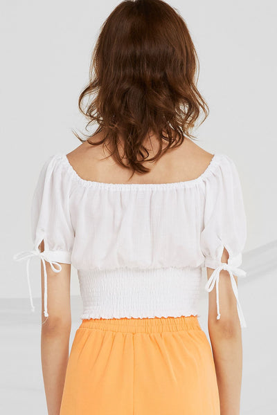 Janelle Off-the-Shoulder Smocked Top