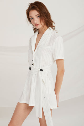 Viviana Pinstripe Romper