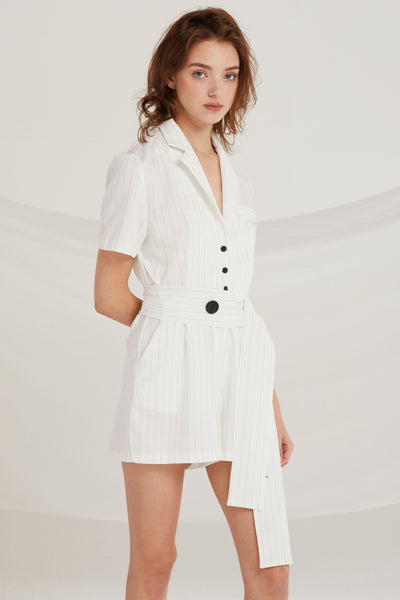 Viviana Pinstripe Romper