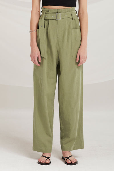 Lainey Paperbag Waist Utility Pants