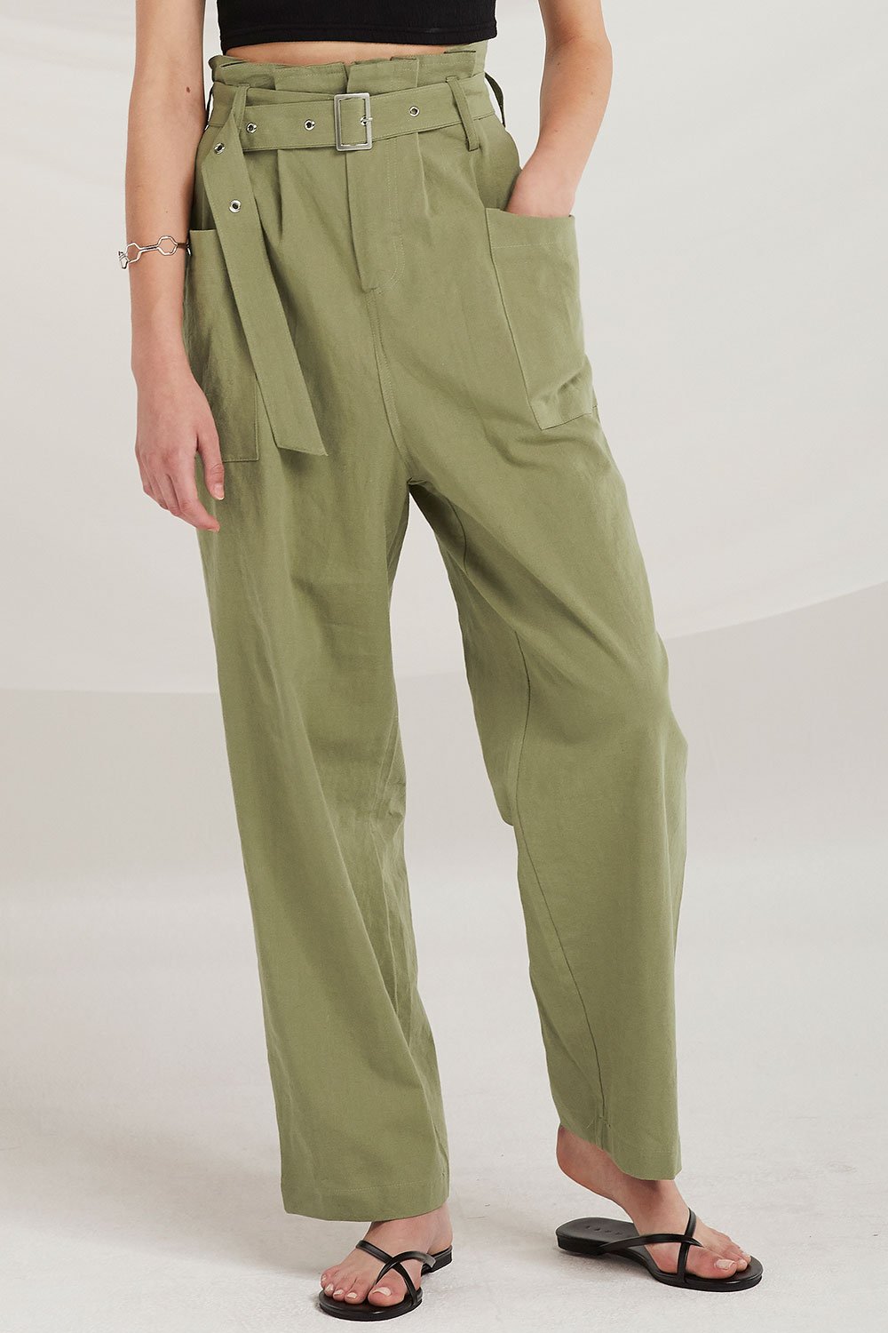 Lainey Paperbag Waist Utility Pants by STORETS