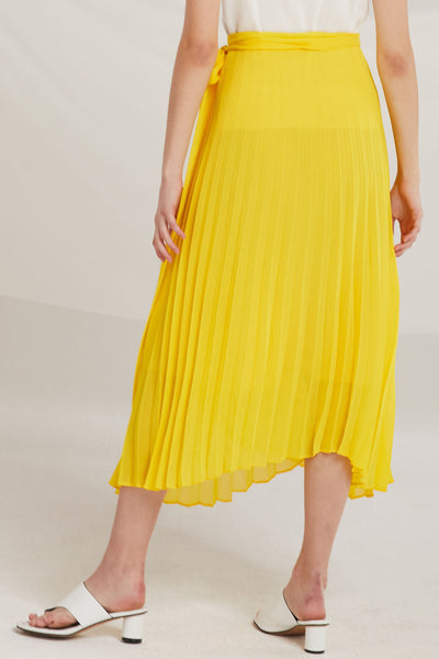 Myra Pleated Wrap Skirt