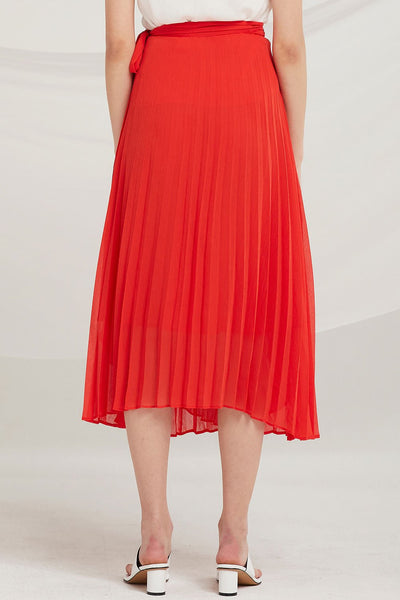 Myra Pleated Wrap Skirt