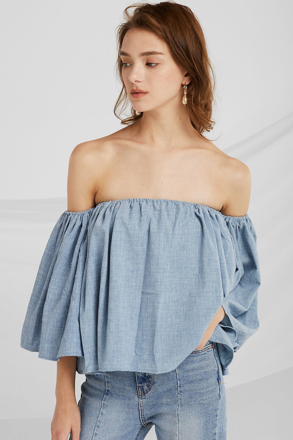 Estrella Off-the-Shoulder Flounce Top