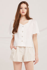 Rory Linen Crop Blouse