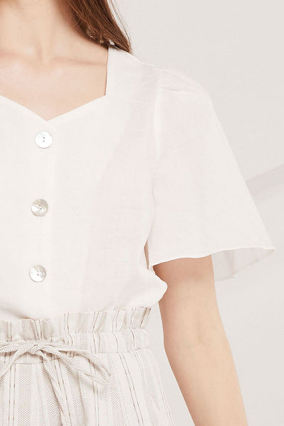 Rory Linen Crop Blouse