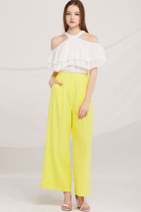 Perla Linen Wide Leg Pants