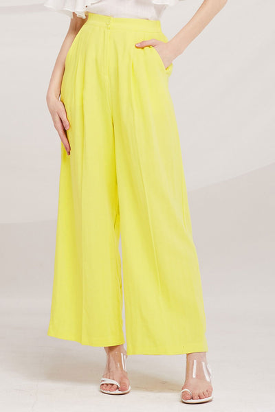 Perla Linen Wide Leg Pants