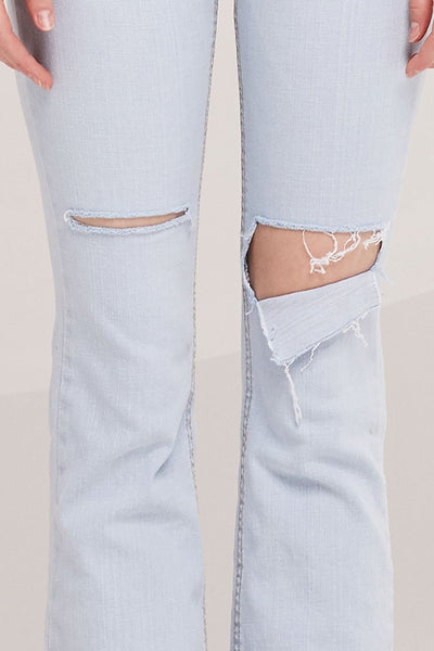 Simone Slash Ripped Bootcut Jeans