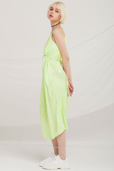 Nolan Satin Pleated Maxi Dress