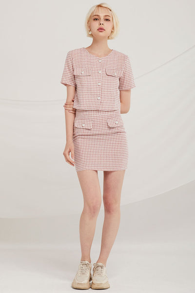 Patricia Gingham Mini Skirt