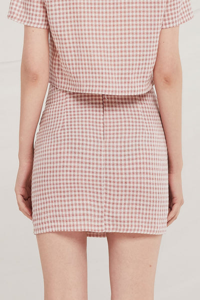 Patricia Gingham Mini Skirt