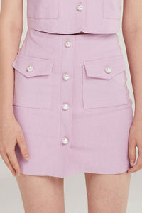 Norah Pearl Button Skirt