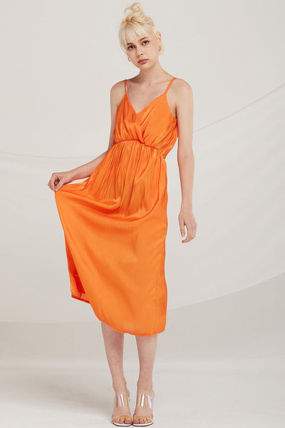 Nolan Satin Pleated Maxi Dress