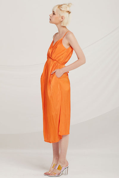 Nolan Satin Pleated Maxi Dress