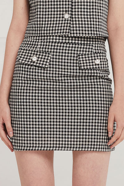 Patricia Gingham Mini Skirt