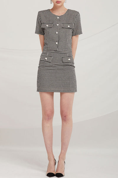 Patricia Gingham Mini Skirt