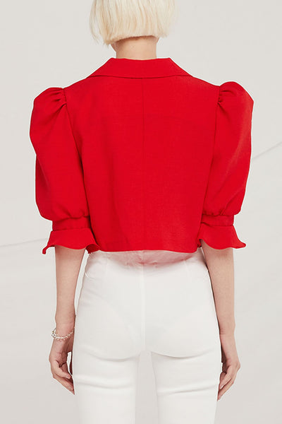 Elisa Puff Sleeve Crop Jacket