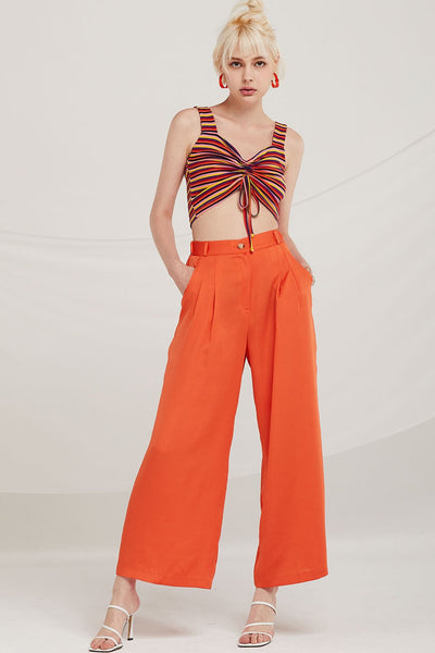 London Pintuck Wide Leg Pants