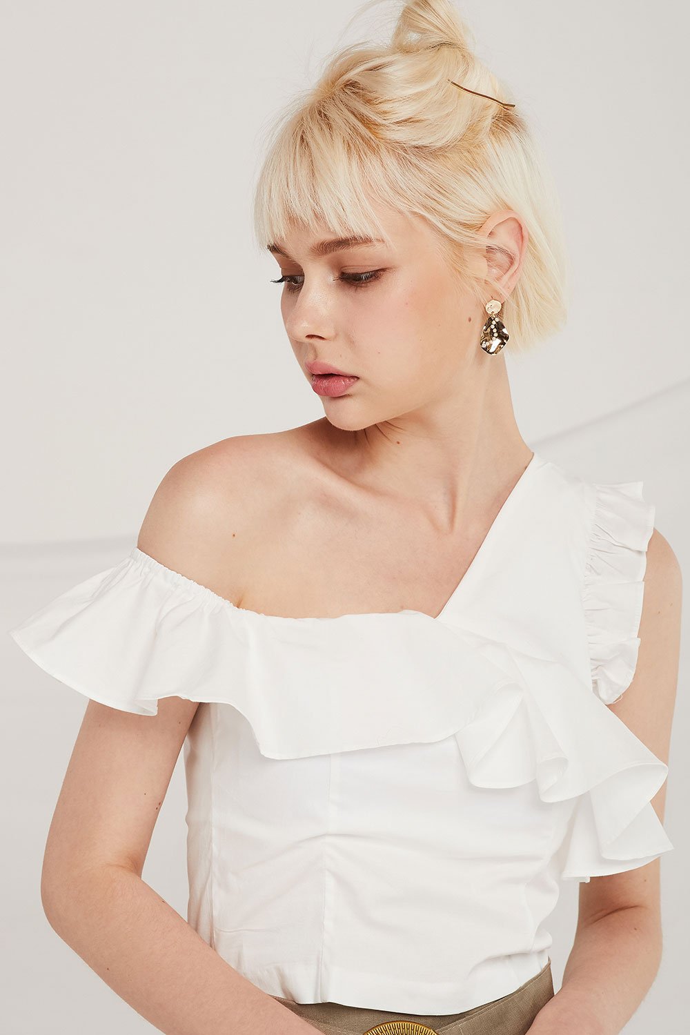 Juliana Asymmetric Ruffled Top