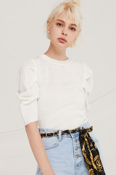 Trinity Puff Sleeve Knit Top