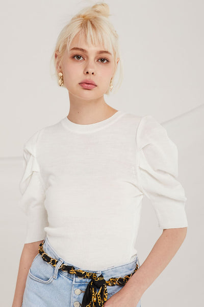 Trinity Puff Sleeve Knit Top