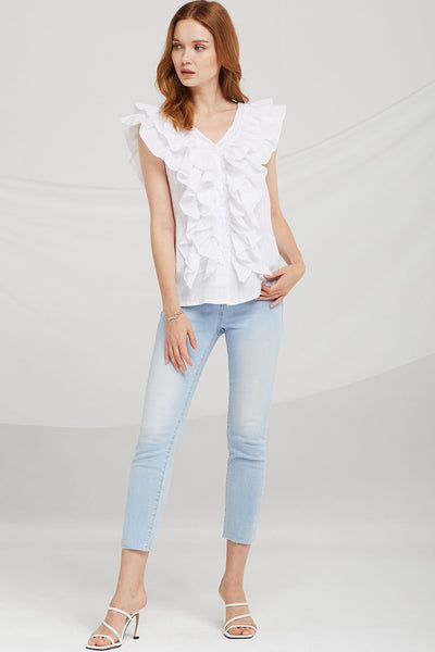 Maggie Tiered Ruffle Sleeveless Top