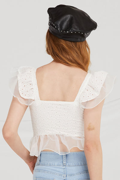 Ruth Eyelet-Lace Tank Top