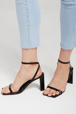 Squared Toe Heeled Sandals